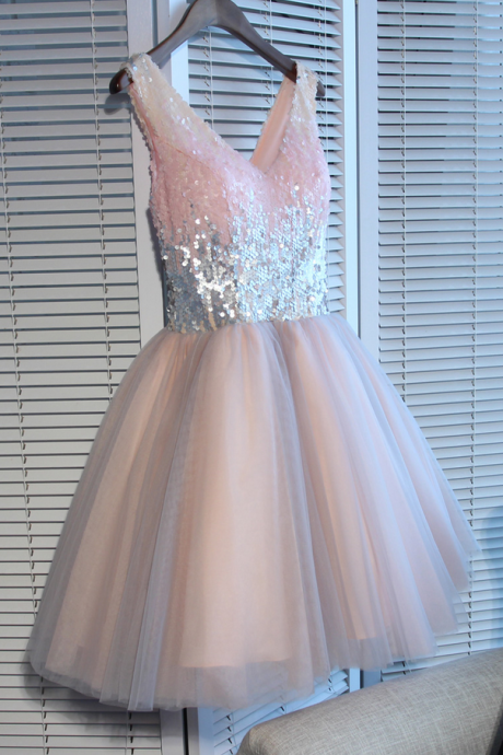 A-line Homecoming Dresses,pink Homecoming Dresses,beaded Homecoming Dresses,bandage Homecoming Dresses,short Prom Dresses,party Dresses