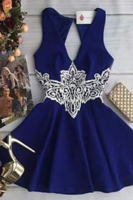 Navy Blue Homecoming Dress, Homecoming Gown,party Dress,prom Dresses,ruffled Cocktail Dress,formal Gown