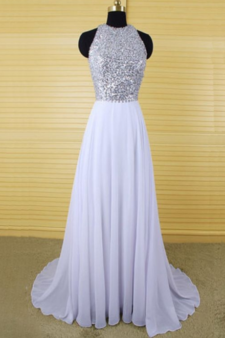 Charming Lavender Chiffon Prom Dress,sexy Halter Prom Dress,beading Evening Dress,party Dress,modest Prom Dress,prom Gowns,2017 Graduation Dress