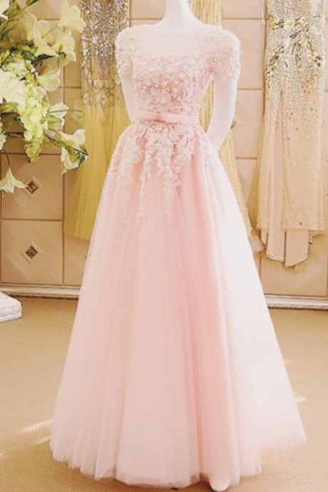 Prom Dresses,pink Evening Gowns,lace Formal Dresses,prom Dresses,evening Gown,beautiful Evening Dress,pink Formal Dress,lace Prom Gowns