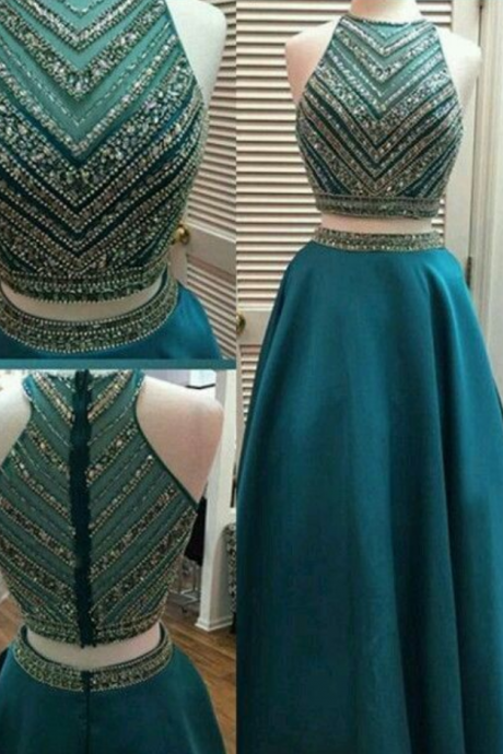 Prom Dresses,two Pieces Prom Dress,modest Prom Gown,ball Gown Prom Gown,princess Evening Dress,,two Piece Evening Gowns