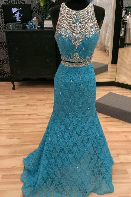 2 Piece Prom Dresses,2 Piece Prom Gown,two Piece Prom Dresses,prom Dresses, Style Prom Gown,prom Dress,blue Prom Gowns