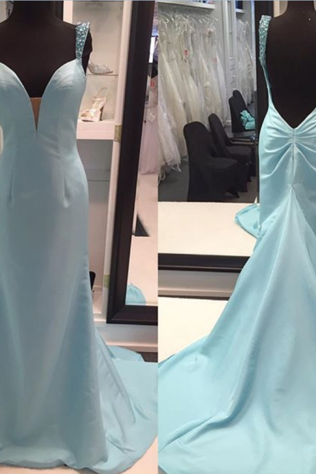Modest Prom Dresses,light Blue Prom Dress,sexy Prom Gown,simple Prom Dresses,evening Gowns,evening Dresses