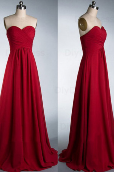  Red Bridesmaid Gown,Pretty Prom Dresses,2016 Prom Gown,Simple Bridesmaid Dress,Cheap Evening Dresses,Fall Wedding Gowns,Sweetheart Bridesmaid Dresses,2016 Spring Bridesmaid Gown