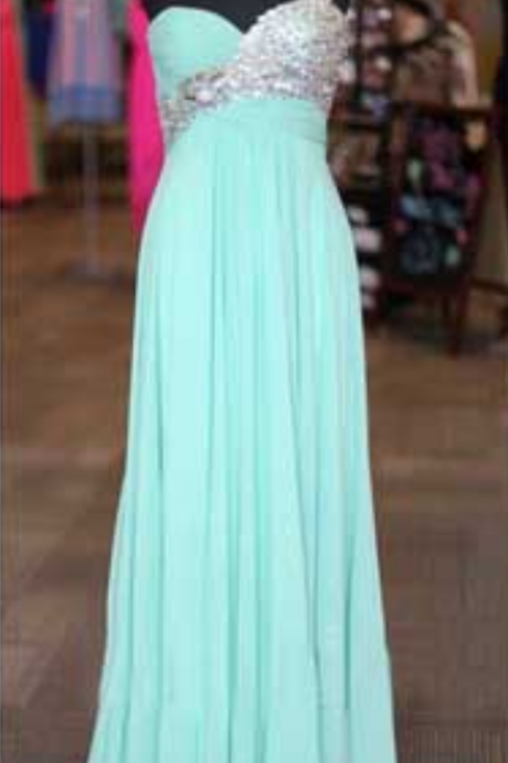 One Shoulder Prom Dresses,chiffon Prom Gowns,backless Prom Dresses,2016 Party Dresses,long Prom Gown,princess Prom Dress,sparkly Evening