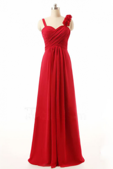  Red Bridesmaid Gown,Pretty Prom Dresses,Chiffon Prom Gown,Simple Bridesmaid Dress,Cheap Evening Dresses,Fall Wedding Gowns,Red Bridesmaid Dresses