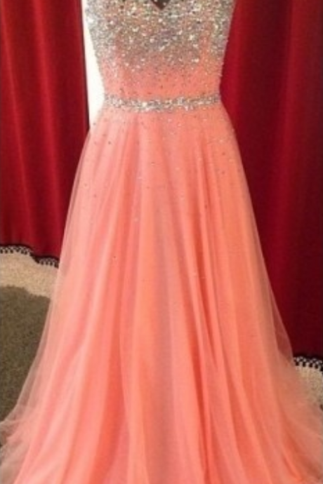 Blush Pink Prom Dresses,backless Evening Gowns,sexy Formal Dresses,beaded Prom Dresses,sequins Evening Gown,open Backs Evening Dress,tulle Prom