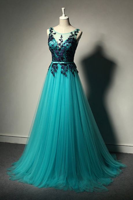 Fashion Prom Dresses,blue Prom Dress,tulle Formal Gown,lace Prom Dresses,black Evening Gowns,tulle Formal Gown For Teens