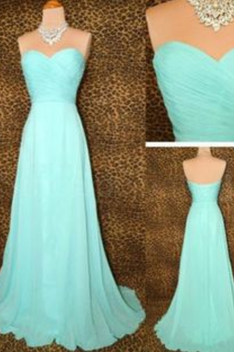  Bridesmaid Gown,Pretty Blue Prom Dresses,Chiffon Prom Gown, Simple Bridesmaid Dress,Cheap Evening Dresses,Fall Wedding Gowns