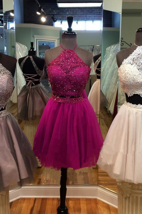 Lace Homecoming Dress,short Prom Dresses 2017,homecoming Dresses Two Piece,elegant Cocktail Dresses