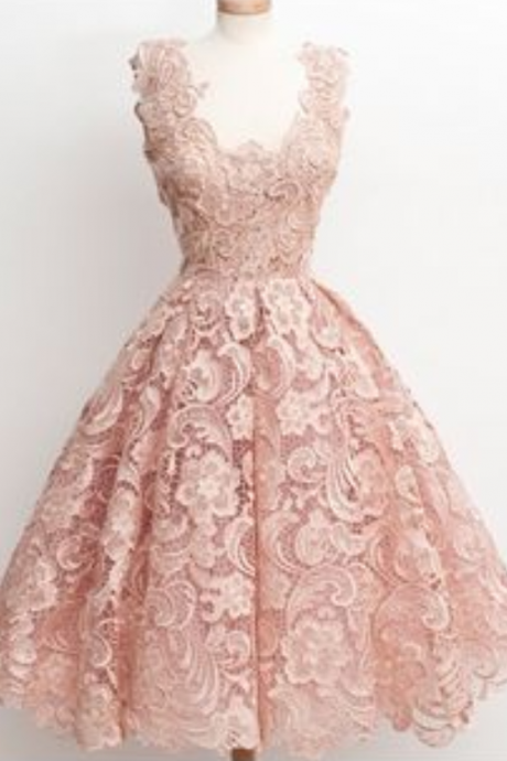 Homecoming Dresses,Lace Homecoming Gowns,Short Prom Gown,Blush Pink Sweet 16 Dress,Homecoming Dress