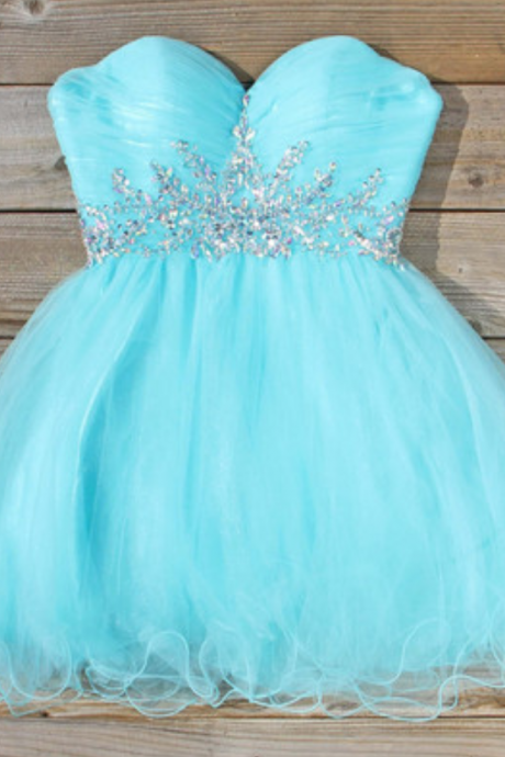 Cute Blue Prom Dress,short Prom Dresses,tulle Prom Dress,homecoming Dress