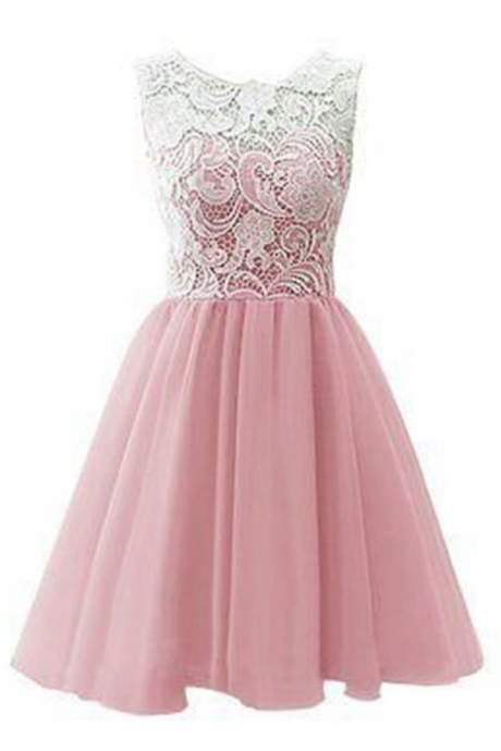 Pink Homecoming Dress,homecoming Dresses,lace Homecoming Gowns,short Prom Gown,pink Sweet 16 Dress,homecoming Dress,cocktail Dress,evening Gowns