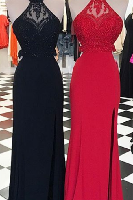 Sexy Prom Dress, Mermaid Prom Dress, Mermaid Evening Dress,formal Dress,evening Formal Gown,black And Red Prom Dresses,long Party Dress