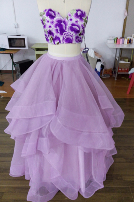 Charming Prom Dress,sexy Prom Dress,two Piece Prom Dress,long Prom Dress,evening Dress