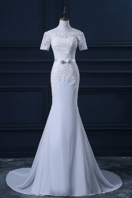Charming Prom Dress,Mermaid Prom Dress,Elegant Wedding Dress,Wedding Dresses