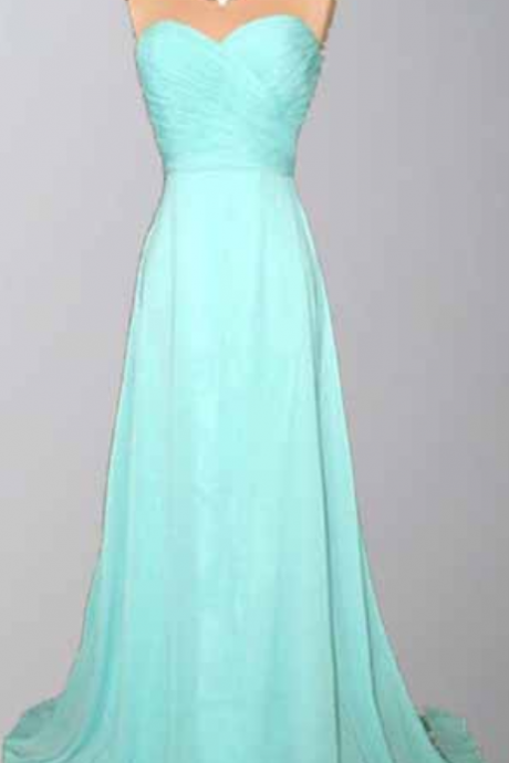  Chiffon Long Prom Dress,Sweetheart Backless Prom Dress,Evening Dress,Formal Dress