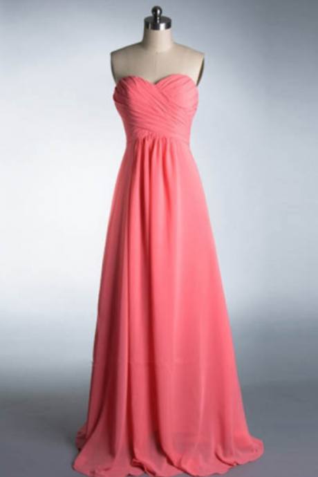 Chiffon Long Prom Dress,sweetheart Backless Prom Dress,evening Dress,formal Dress