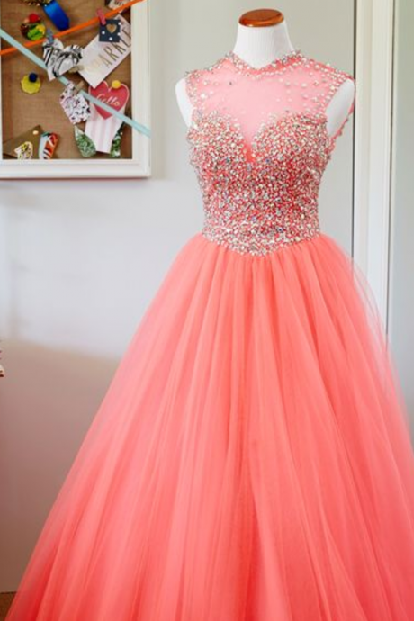  Beautiful Prom Dress,Charming Prom Dresses,Long Prom Dress,Tulle Evening Dress,Women Dress