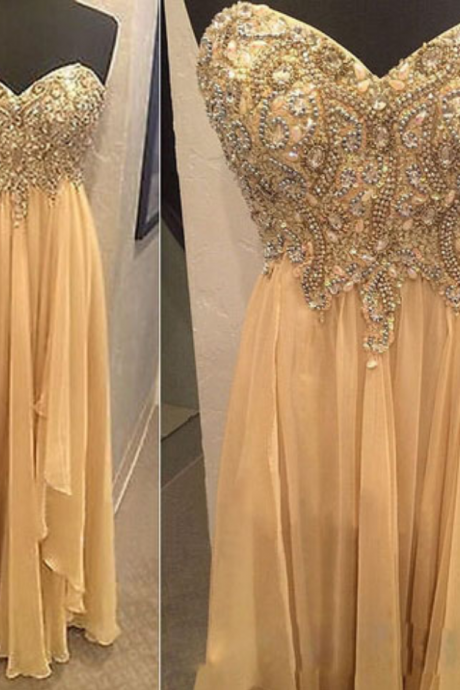 Long Evening Dress,formal Dress,sexy Prom Dress,evening Gown,beading Sweetheart Prom Dresses