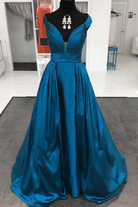 Navy Blue Prom Dress,taffeta Evening Gowns,long Formal Dress,elegant Party Gowns,formal Evening Gowns,sexy Prom Dresses 2017