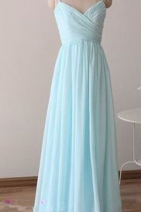 Charming Prom Dress,chiffon Prom Dress,spaghetti Straps Prom Dress,a-line Prom Dress