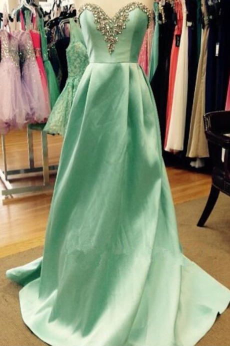 Charming Prom Dress,sweetheart Prom Dress,satin Prom Dress,a-line Evening Dress