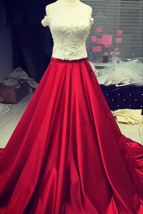 Two Piece Prom Dress,ball Gowns Dress,lace Appliques Prom Dress,ball Gowns Prom Dresses