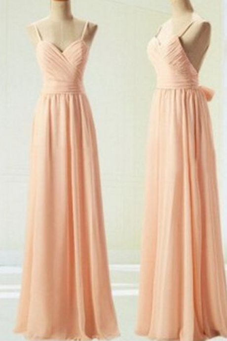 Charming Prom Dress,sweetheart Prom Dress,a-line Prom Dress,pink Prom Dress,chiffon Prom Dress, With Straps Long Modest Gowns Dresses