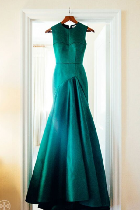 Green Prom Dresses, Elegant Evening Dresses,ankle Length Prom Dresses