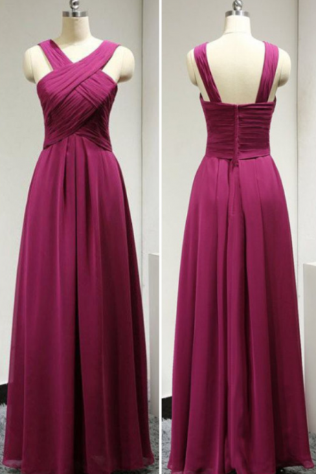 Design Chiffon Bridesmaid Dress,long Bridesmaid Dresses,floor Length Prom Dress,evening Dress