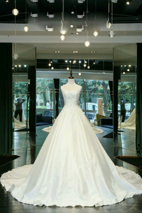 Elegant Wedding Dress, Wedding Dresses,wedding Dress,wedding Gown,bridal Gown,bride Dresses, Satin Wedding Gown,lace Bridal Dresses
