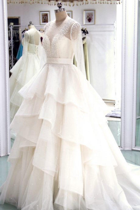 Wedding Dress,wedding Gown,bridal Gown,bride Dresses, Long Wedding Dresses,tiered Wedding Dress