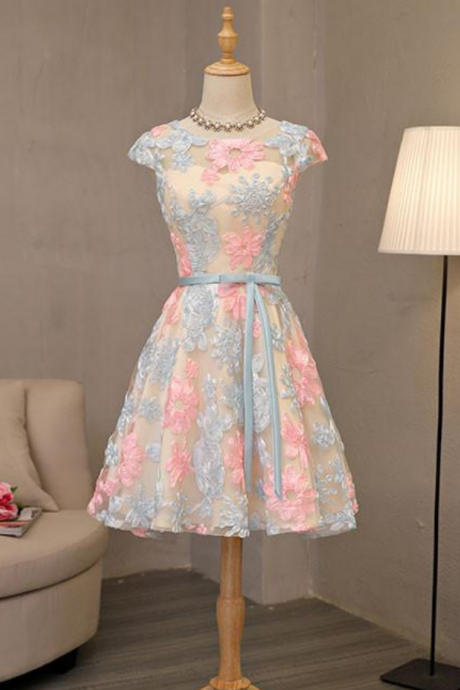 Lovely Homecoming Dresses,a-line Homecoming Dresses,applique Homecoming Dresses