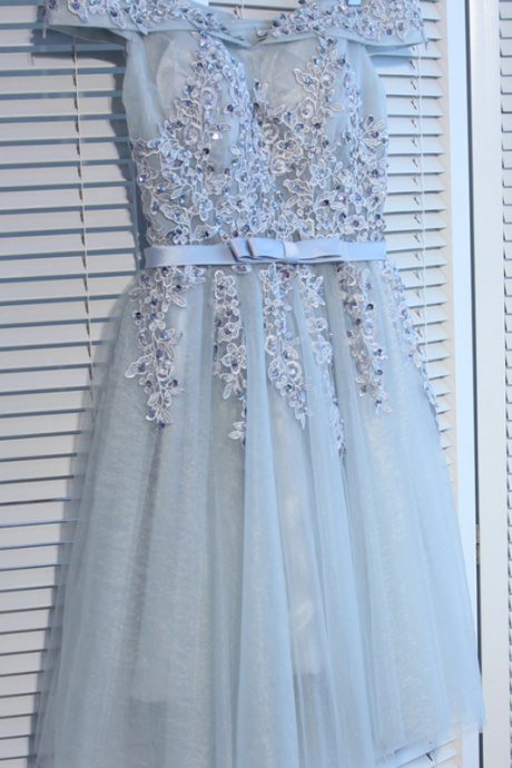 Short Homecoming Dresses,a-line Off-the-shoulder Short Mini Tulle Short Prom Dress
