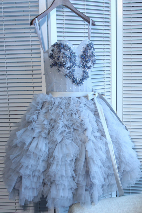 Short Homecoming Dresses,a-line Sweetheart Short Mini Tulle Short Prom Dress