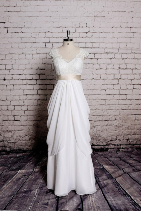 Custom,wedding Gown, Classic Lace Bridal Gown, Transparent Train Wedding Dress