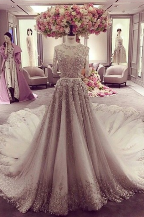 Lace Wedding Dresses,Lace Wedding Dress Sheer Back, Lace half sleeves Wedding Dress, Wedding Dress Wedding Dress