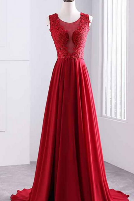 Sexy Prom Dresses,a Line Prom Dresses,lace Appliques Prom Dresses
