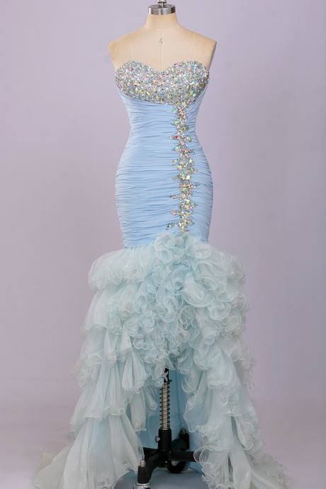 Prom Dresses Blue Mermaid Prom Dress Vestidos Curtos Para Festa Elegant Formal Prom Dress