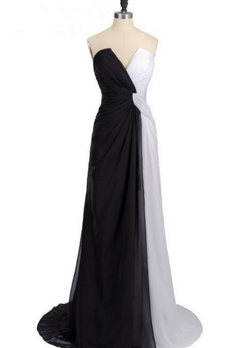Black And White Prom Dresses,formal Women Evening Dresses,party Dress