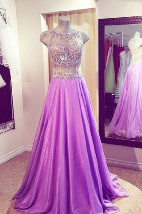 Lilac Prom Dresses,beaded Prom Dress,sexy Prom Dress,2 Piece Prom Dresses,formal Gown,beading Evening Gowns,two Pieces Party Dress,prom Gown For