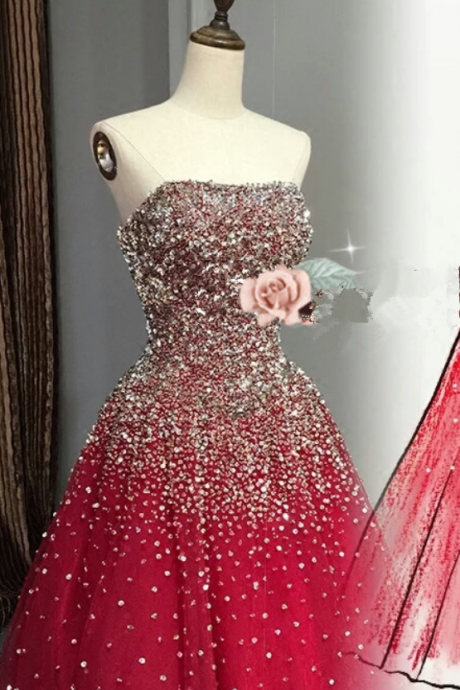  Prom Dress,Prom Dresses,Sparkling Rhinestone Prom Dress,Bling Prom Dress,Long Prom Dress,Beaded Prom Dress, Fashion Girl Party Dress,Ball Gown,Ball Gown Prom Dress