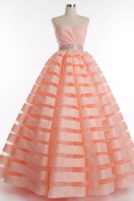 Fashion Dresses In Gown Organza Crystal Belt Actual Image Floor Length Evening Dress Long
