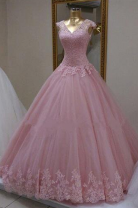 Elegant Pink Evening Dress Ball Gown Floor Length Abiye Uzun Elbise Romantic Vestido De Formatura Concert Dress