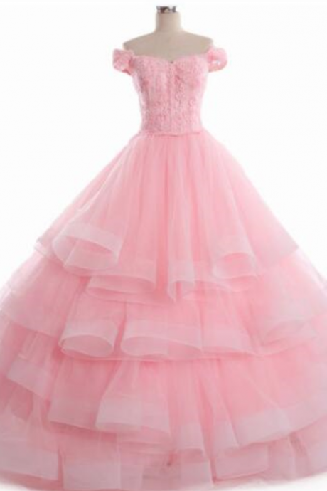 light pink long dresses off the shoulder sweetheart neckline ball gown corset back floor length formal pink dress