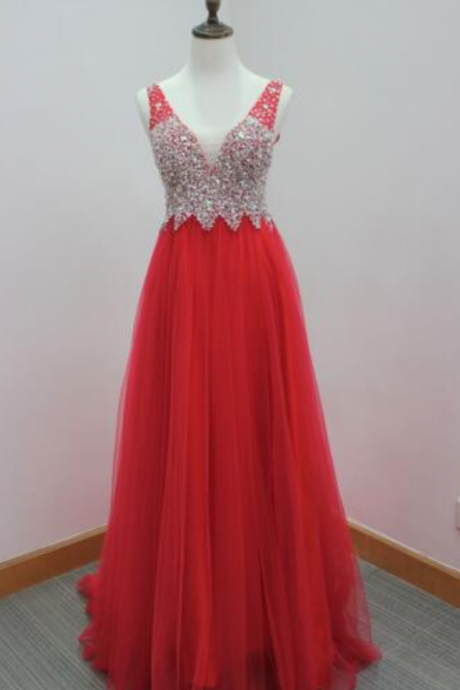 Fashion Women's Deep V Neck Sleeveless Dress Beaded Floor Factory Prom Dress Pink Sweetheart Women's Evening Dress