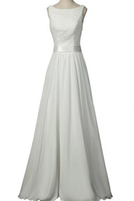 White A Line Pleated Dresses Women's Fashion Waist Pure White Prom Dresses Lace Petals Evening Dresses