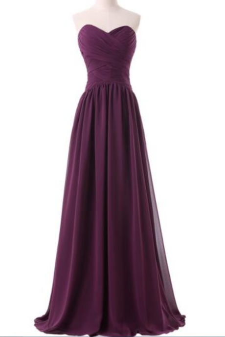 Elegant Purple Dress Fashion Women Dragging The Ball Dress Dresses Without Strapless Evening Dress