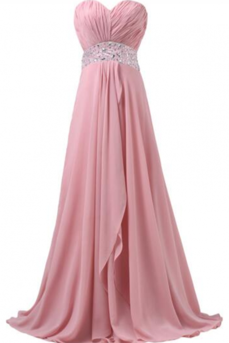 Long Paragraph Pink Mopping Bridesmaid Dress Pleated High Waist Fashion Prom Dress Sleeveless Sexy Elegant Evening Dress